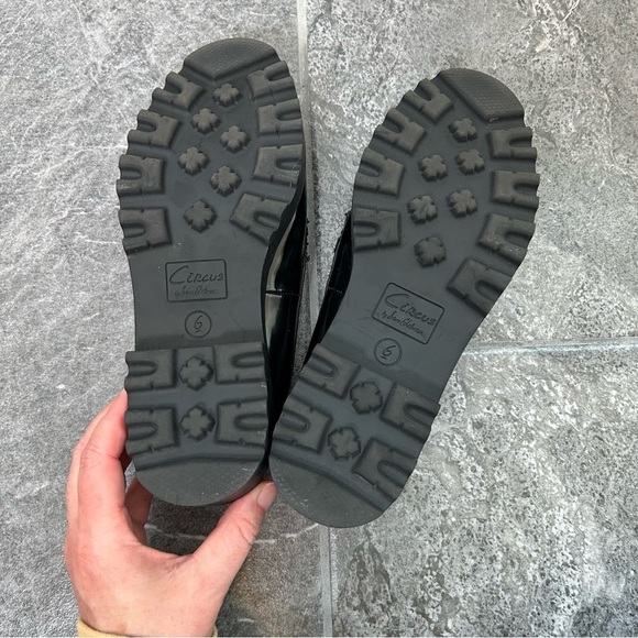 Sam Edelman Circus Black Patent Chunky Loafer Horse Bit Faux Leather Size 6 - Picture 8 of 16